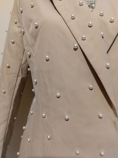 Boohoo Petite Pearl Detail Blazer Dress New With Tags