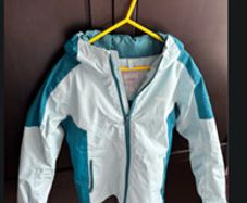 Regatta Kids Waterproof Jacket Size 7-8 Light Blue & Teal