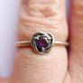 PANDORA Sterling Silver 925 February Purple Eternity Circle Ring size O - 2,2g Image 5
