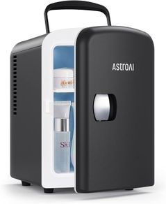 NEW SALE | Mini Fridge 4 Litre, 6 Can Portable AC+DC Power Cooler & Warmer, for Bedrooms, Cars, Offices; Skincare, Makeup, Cosmetics, Food