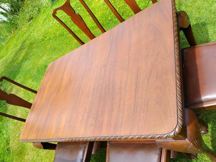 Mid century Solid Mahogany Dining Table and Chairs.