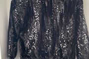Next girls black velvet top with sequins age 9 to 10 years