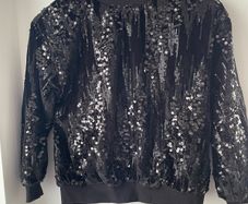 Next girls black velvet top with sequins age 9 to 10 years