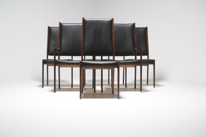 Vintage Danish Rosewood Dining Chairs by Johannes Andersen for Mogens Kold