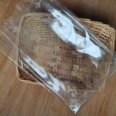 New - A Strong Wicker Type Basket - Christmas Hamper Type plus Outer Wrap - Read Carefully