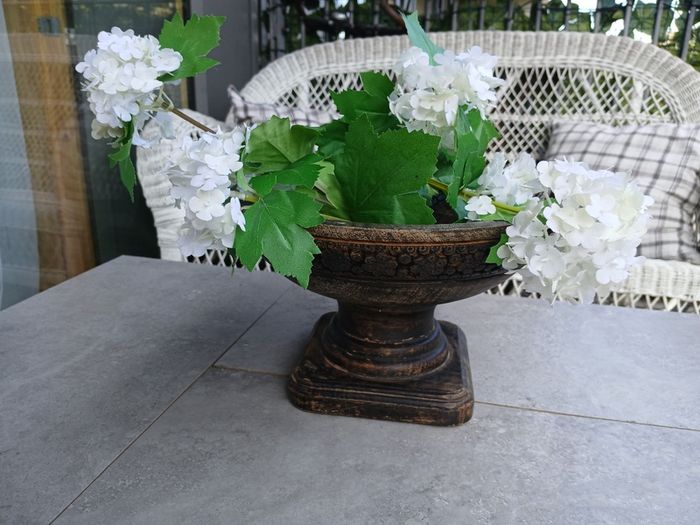 Wooden bowl carved for fruit, flowers