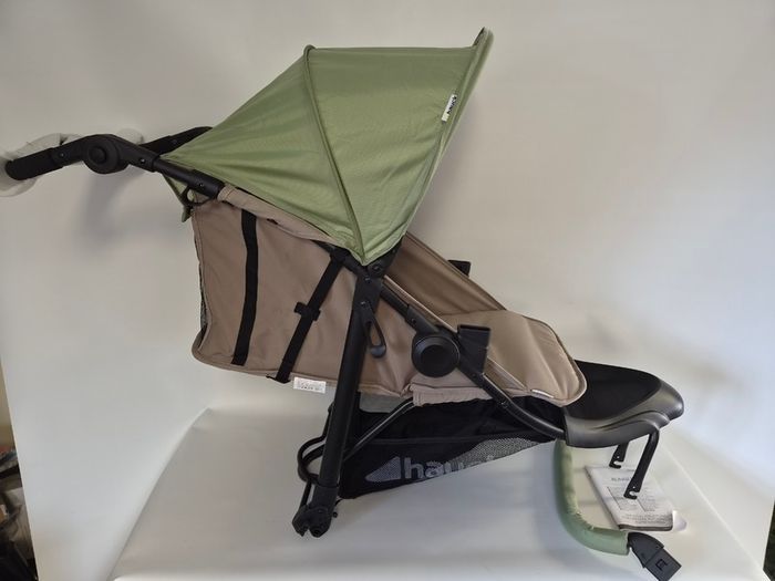 Hauck Runner Olive - Black -Robust Tricycle Buggy with Pneumatic Wheels