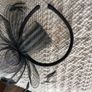 Black feather fascinator Image 3