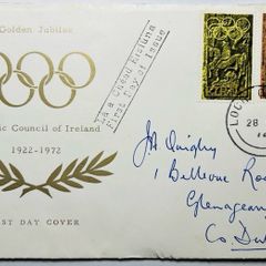 Ireland 1972 Olympic Council Of Ireland Fdc Envelope 2 X Eire Irish Stamps Set
