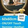 LED Bathroom Mirror 60cm Circle Round Touch Switch Antifog Image 2