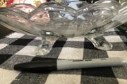 Vintage Art Deco Oval Bowl with Legs