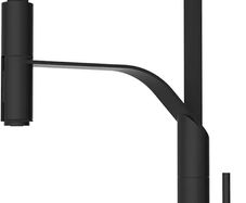 Kitchen Tap, Kitchen Taps Mixer with Pull Out Spray, Sink Mixer Tap Single Handle with High Arc 360 Swivel 2 Modes Spray Head for 1 Hole Mount, Matte Black