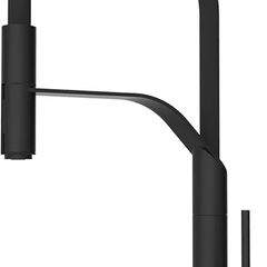 Kitchen Tap, Kitchen Taps Mixer with Pull Out Spray, Sink Mixer Tap Single Handle with High Arc 360 Swivel 2 Modes Spray Head for 1 Hole Mount, Matte Black