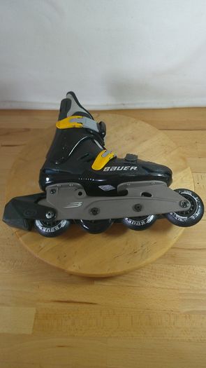 Bauer MVB Inline Skates Rollerblades Black/Yellow Junior / Small AdultUK 3 EU 36 Retro