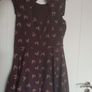 deep purple fox print dress Image 4