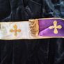 catholic priest purple and gold silk stole Image 6