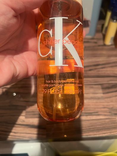 Calvin Klein Sheer peach hair/body perfume 236ml