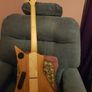 Chapman Guitars Ghost Fret Flame Blue Explorer. Image 3