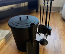 Fire poker set and bucket