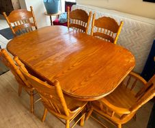 Solid Wooden Table & 6 chairs