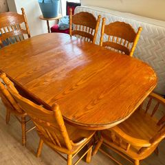 Solid Wooden Table & 6 chairs