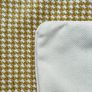 Handmade Mustard Yellow Houndstooth Cushion Covers with Cream Piping  Pair, 20 x 20 Inches Image 6