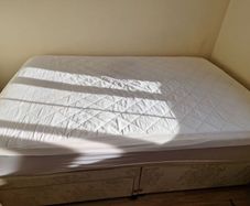 Small Double Divan Bed Base with 2 Drawers & Vono Mattress