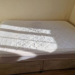 Small Double Divan Bed Base with 2 Drawers & Vono Mattress
