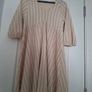 Cream Dress with pinstripes Image 2