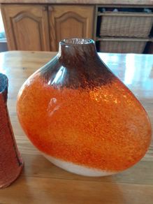 Glass and pottery.