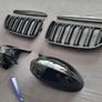 BMW E90 / E91 Pre-Lci Kidney Grilles & Mirror Covers Set Brand New Image 2