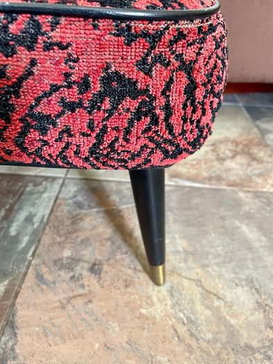 Vintage Rare Mid Century Sherborne Style Footstool with Atomic Legs 1960s