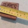 Vintage SMALL Wood TRINKET Box Hinged Carved Image 3