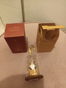 christmas dome glass/wood hanging decoration