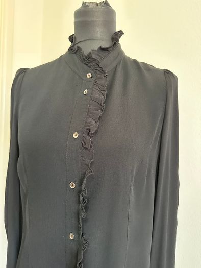 Great Plains black ruffle blouse - sz 12
