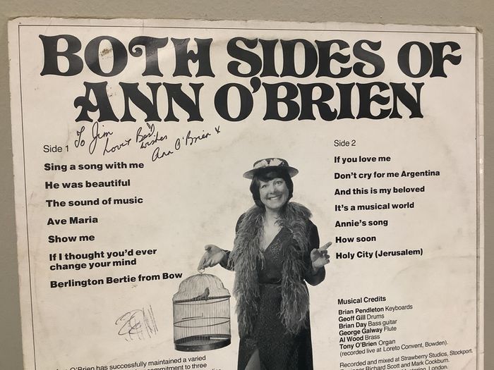 Both Sides Of Ann O Brien   LP vinyl LP Autographed by HerSelF