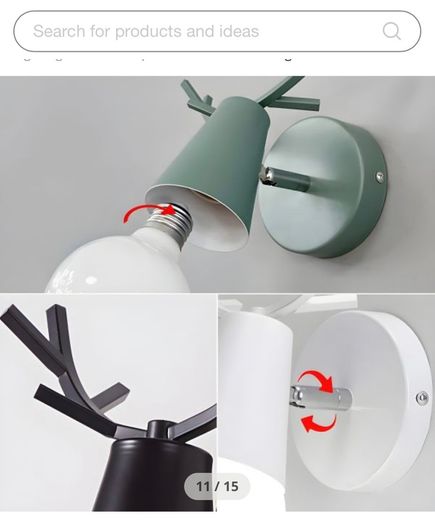Set of two Kids room dear wall lamp scandi style light