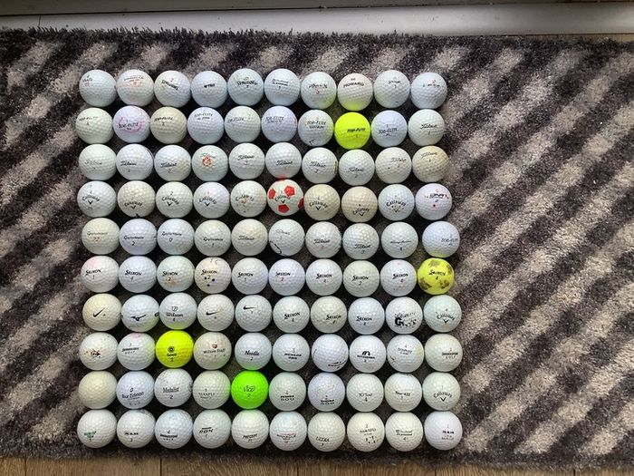 100 practice golf balls