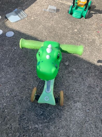 Toddler dino balance bike & scooter bundle!!