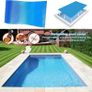 Rectangular pool cover, protective cover, swimming pool solar tarpaulins, bubble wrap, swimming pool insulation film, thicker and more durable, dust and leaf repellent, can be cut to size, blue Image 3