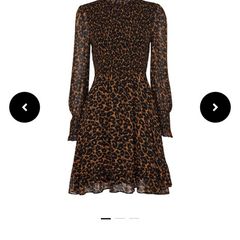 Whistles leopard mini dress, size 8