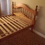 Pine bed frame 4ft 6inch in very good condition, can unassembled to transport Image 2