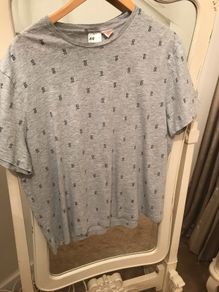 Grey Pineapple Print T-shirt size XL