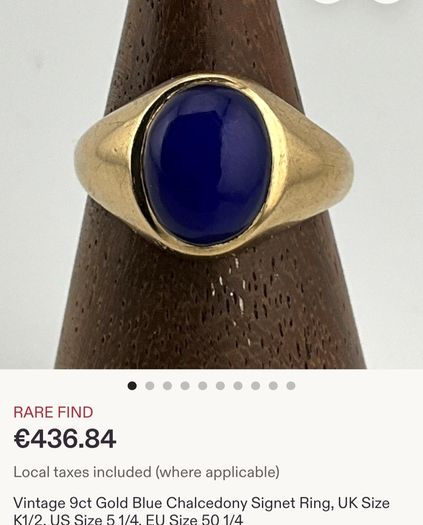 9ct lapis lazuli ring