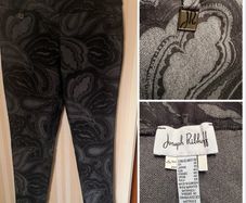 Joseph ribkoff designer trousers paisley design chic classic sophisticated