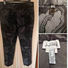 Joseph ribkoff designer trousers paisley design chic classic sophisticated