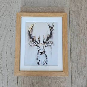 Framed Stag - ink/watercolour painting by Jennifer FitzGerald