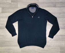 Gant Half ZIP Cotton Jumper Mens M/L