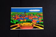 France Postcard : Chateau - Chinon : Luminous , Glow In The Dark , Felt Lined , Postcard