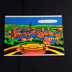 France Postcard : Chateau - Chinon : Luminous , Glow In The Dark , Felt Lined , Postcard